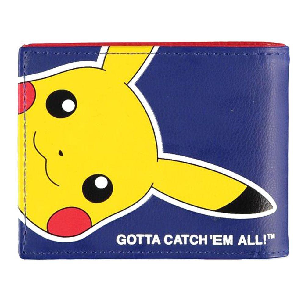 POKEMON Pika & Pokeball All-Over Print Bi-fold Wallet Unisex Blue/Red