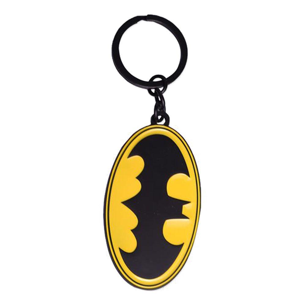 DC COMICS Batman Classic Logo Metal Keychain Yellow/Black