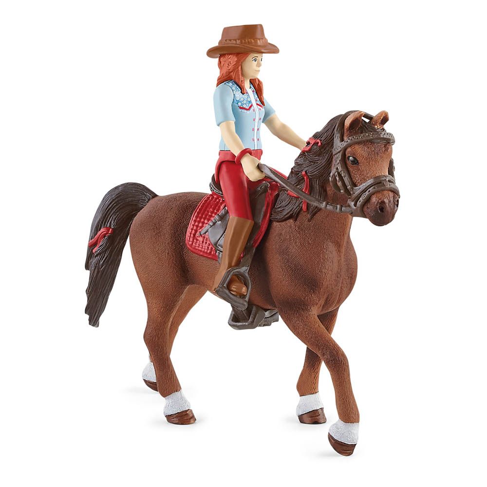 SCHLEICH Horse Club Hannah & Cayenne Toy Figure Set - Action Figures | Hipeon
