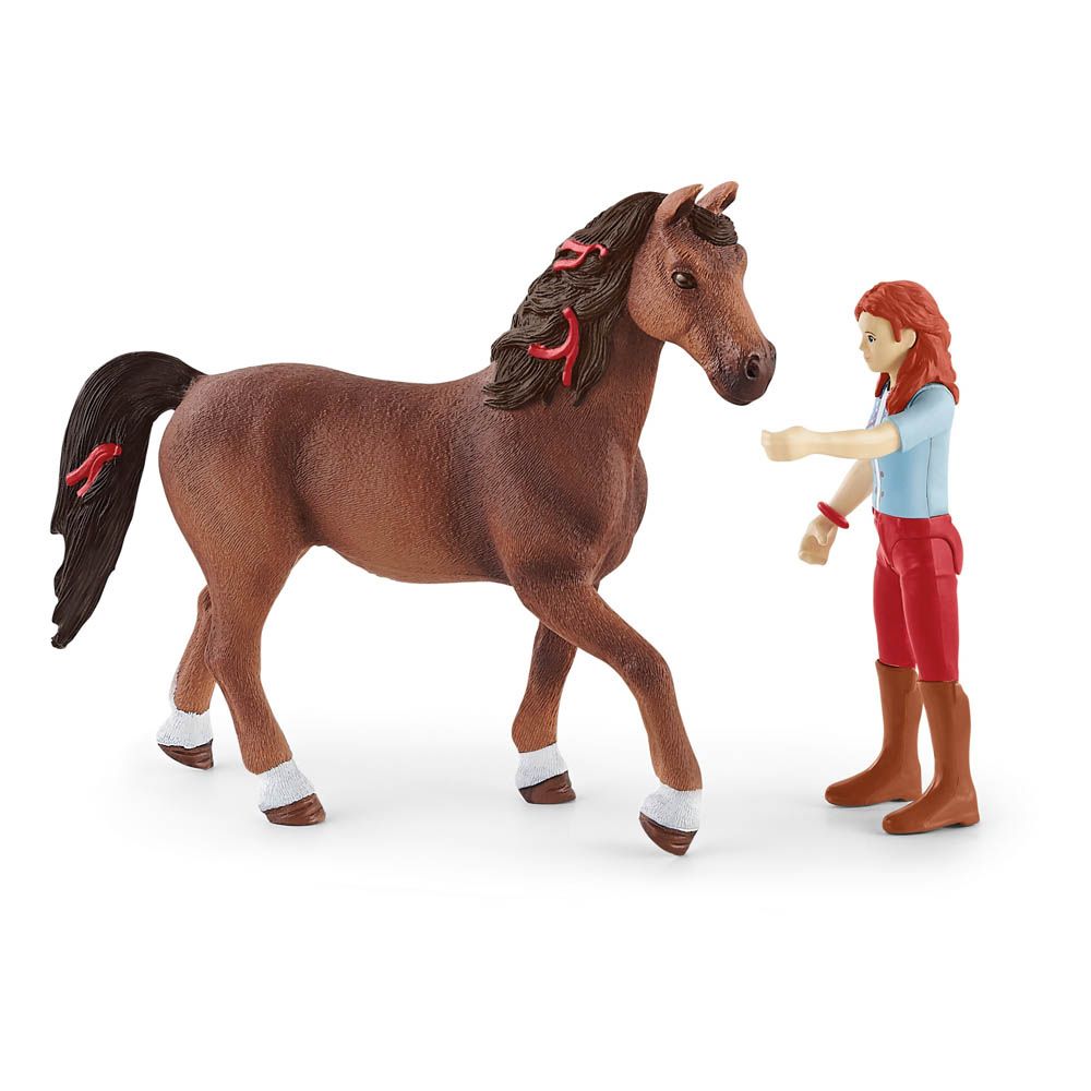 SCHLEICH Horse Club Hannah & Cayenne Toy Figure Set - Action Figures | Hipeon