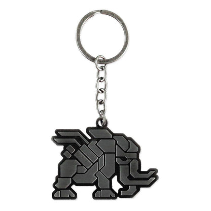 HORIZON FORBIDDEN WEST Mammoth Metal Keychain Silver