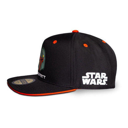 STAR WARS The Mandalorian Boba Fett Bounty Hunter Helmet Snapback Baseball Cap Child 5 to 6 Years Black/Orange