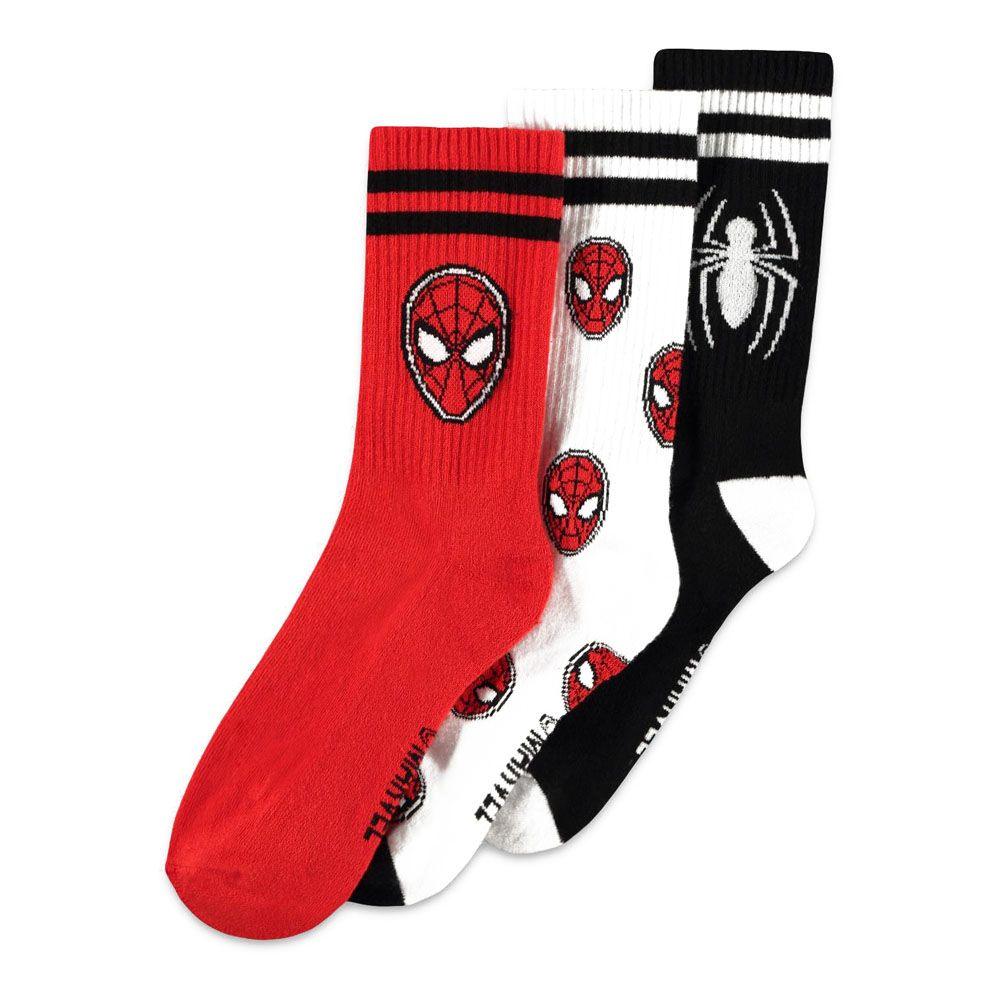 MARVEL COMICS Spider-man Classic Logos Sport Socks 3 Pack Unisex 43/46 Multi-colour - 43/46