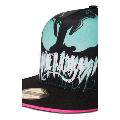 MARVEL COMICS Venom Mask Trucker Baseball Cap Black/Pink