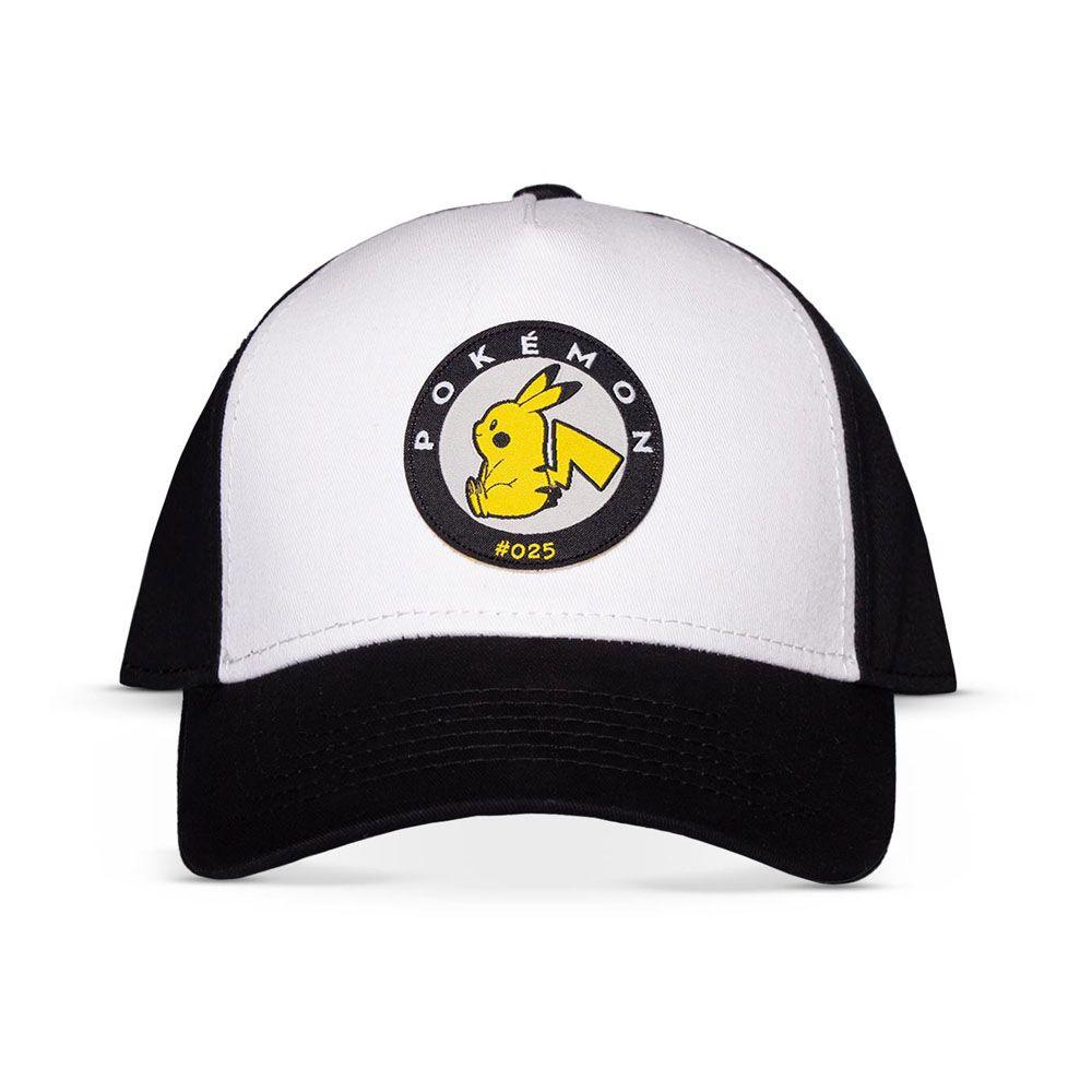 POKEMON Pikachu Woven Patch Adjustable Cap Black/White