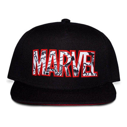 MARVEL COMICS Logo Snapback Baseball Cap Black/Red