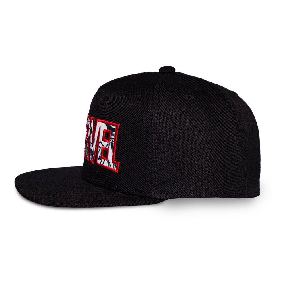 MARVEL COMICS Logo Snapback Baseball Cap Black/Red