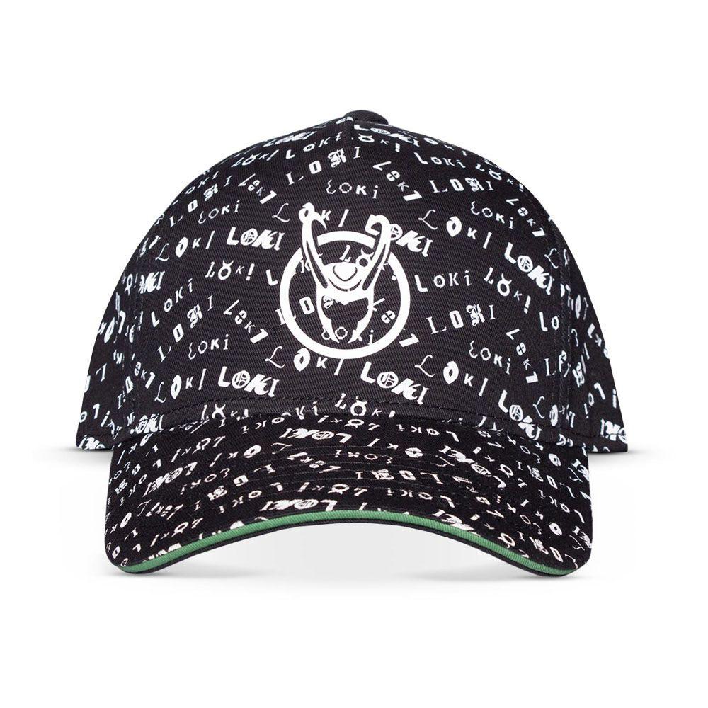 MARVEL COMICS Loki Logo All-over Print Adjustable Cap Black/Green