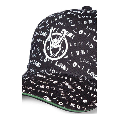 MARVEL COMICS Loki Logo All-over Print Adjustable Cap Black/Green