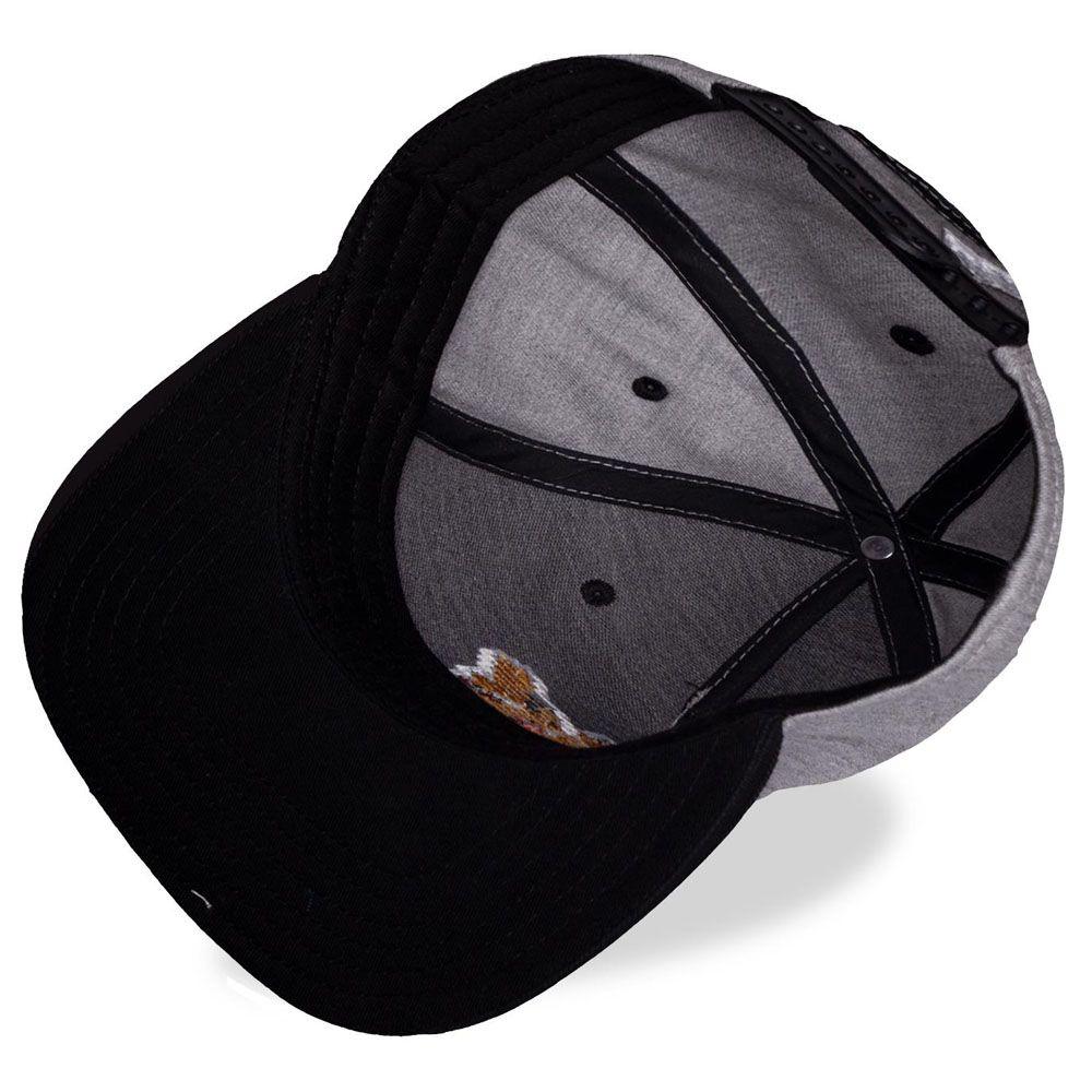 POKEMON Pika Pixelated Snapback Baseball Cap Grey/Black