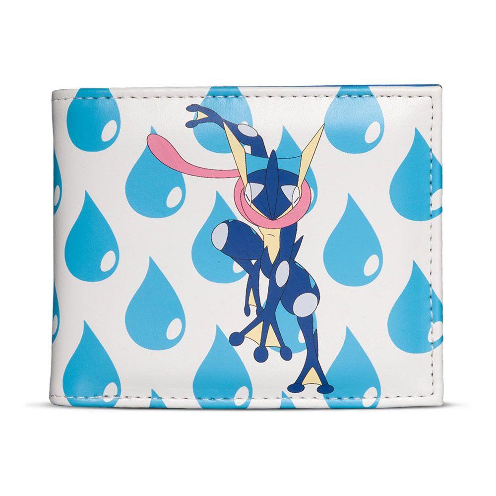 POKEMON Greninja with All-over Print Bi-fold Wallet Male White/Blue