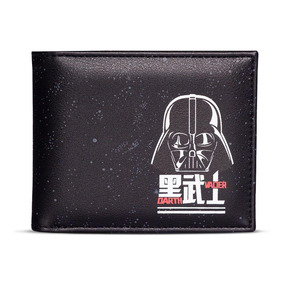 STAR WARS Darth Vadar with All-over Galaxy Print Bi-fold Wallet Male Black