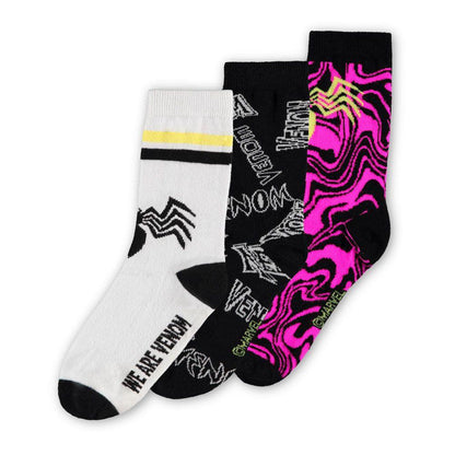 MARVEL COMICS Venom Logo All-over Print Children’s Crew Socks