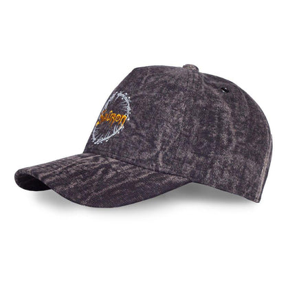 THE LORD OF THE RINGS Sauron Logo Acid Wash Adjustable Cap Black/Grey