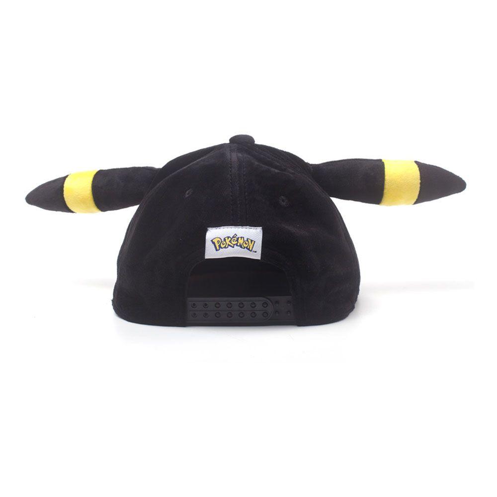 POKEMON Umbreon with Plush Ears Novelty Snapback Baseball Cap Grey/Yellow