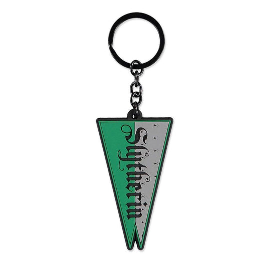 HARRY POTTER Wizards Unite Slytherin House Rubber Keychain Green/Silver