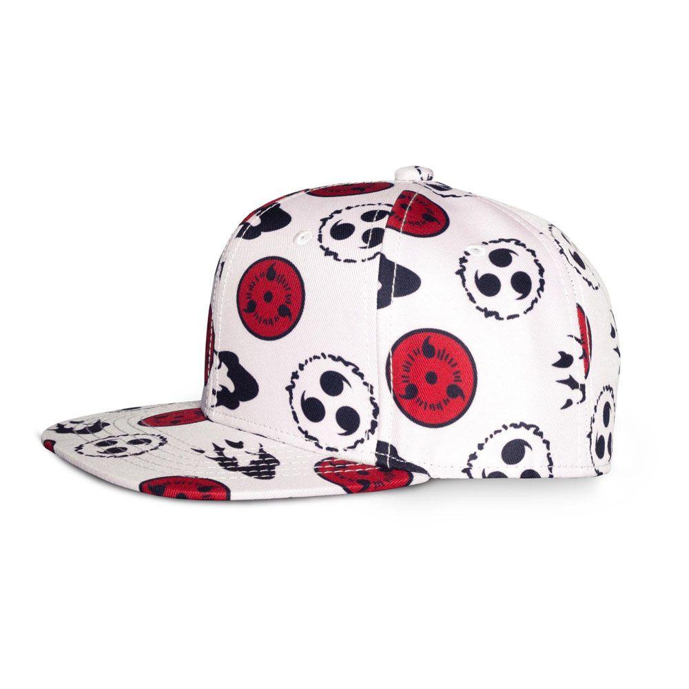 NARUTO SHIPPUDEN Symbols Pattern All-over Print Snapback Baseball Cap White/Black