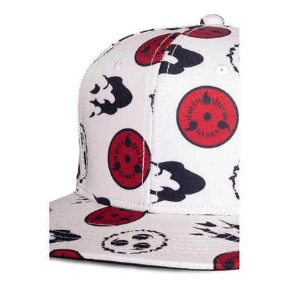 NARUTO SHIPPUDEN Symbols Pattern All-over Print Snapback Baseball Cap White/Black