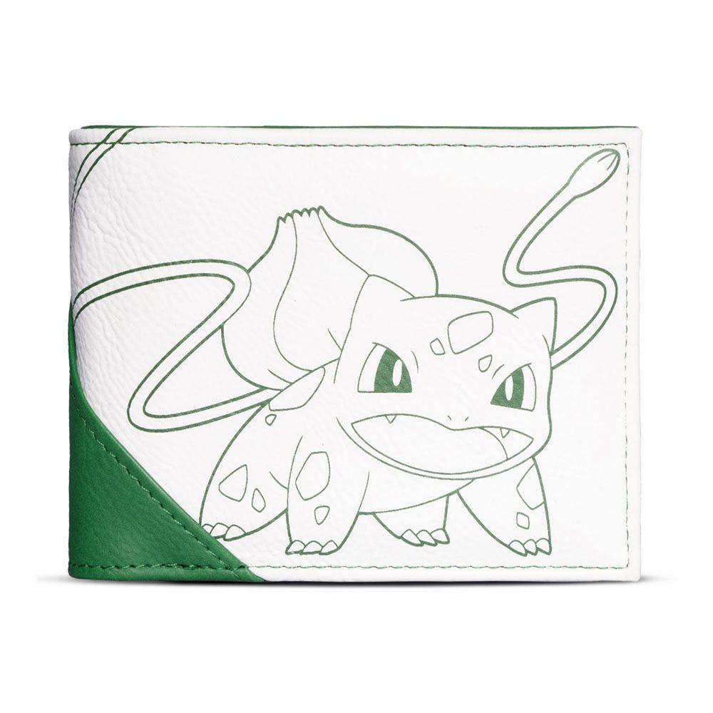 POKEMON Bulbasaur Bi-fold Wallet Male White/Green