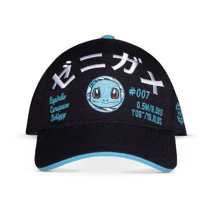 POKEMON Squirtle 3D Embroidered Adjustable Cap Black/Turquoise