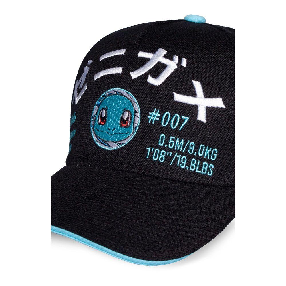 POKEMON Squirtle 3D Embroidered Adjustable Cap Black/Turquoise