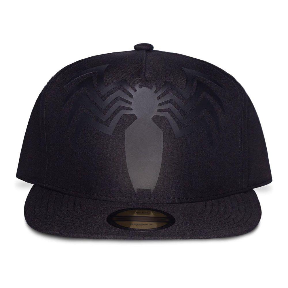 MARVEL COMICS Venom Black Spider Logo Snapback Baseball Cap Black