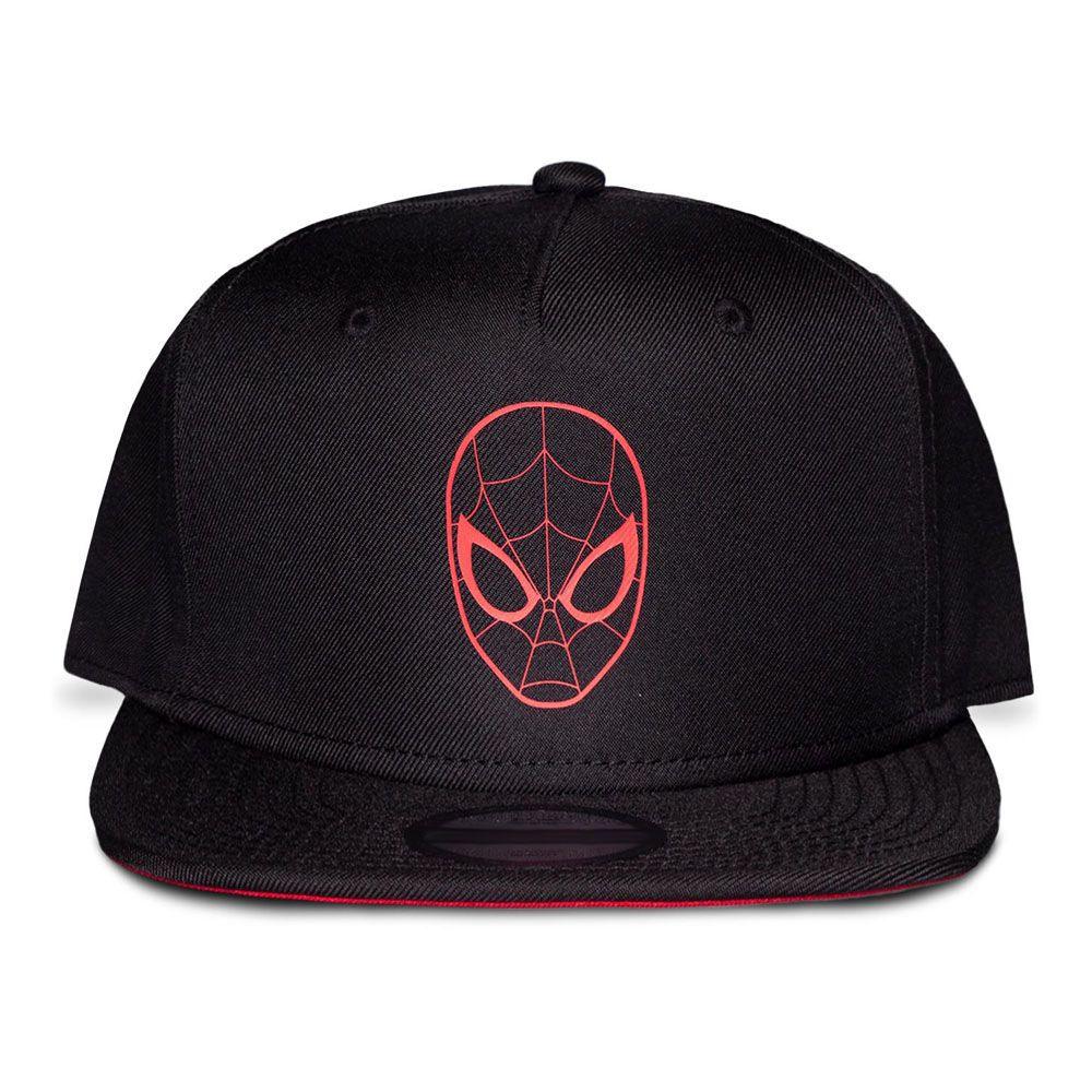 MARVEL COMICS Spider-man Red Silhouette Mask Snapback Baseball Cap Black/Red