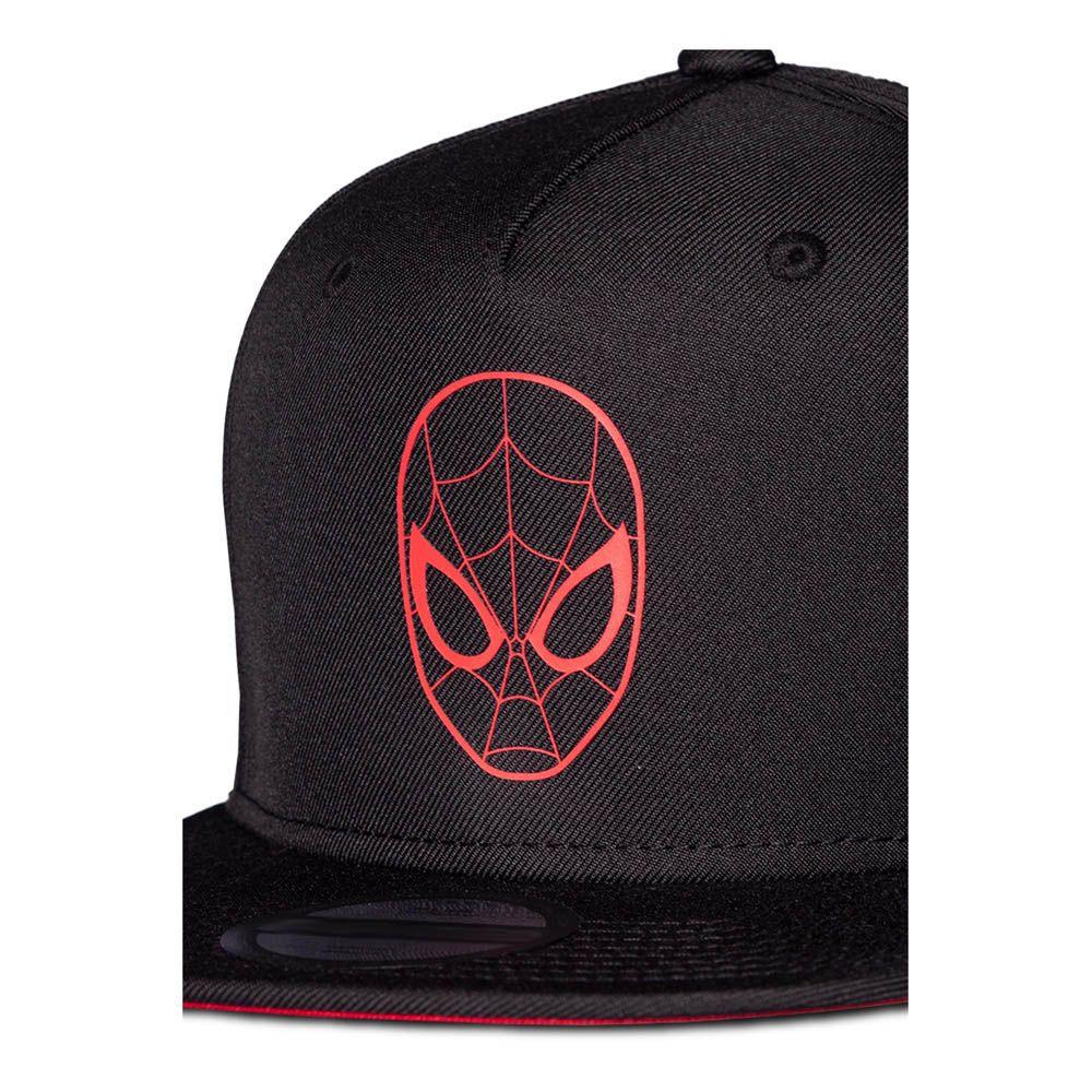 MARVEL COMICS Spider-man Red Silhouette Mask Snapback Baseball Cap Black/Red