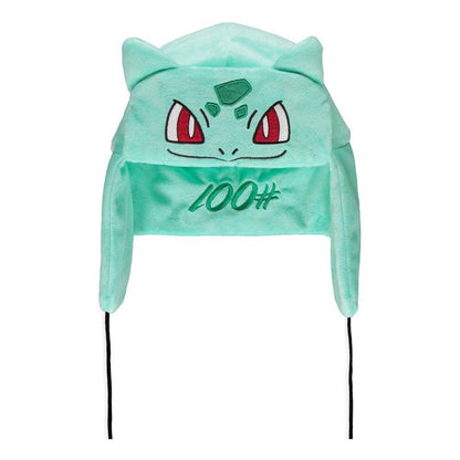 POKEMON Bulbasaur 100# Novelty Trapper Hat Green