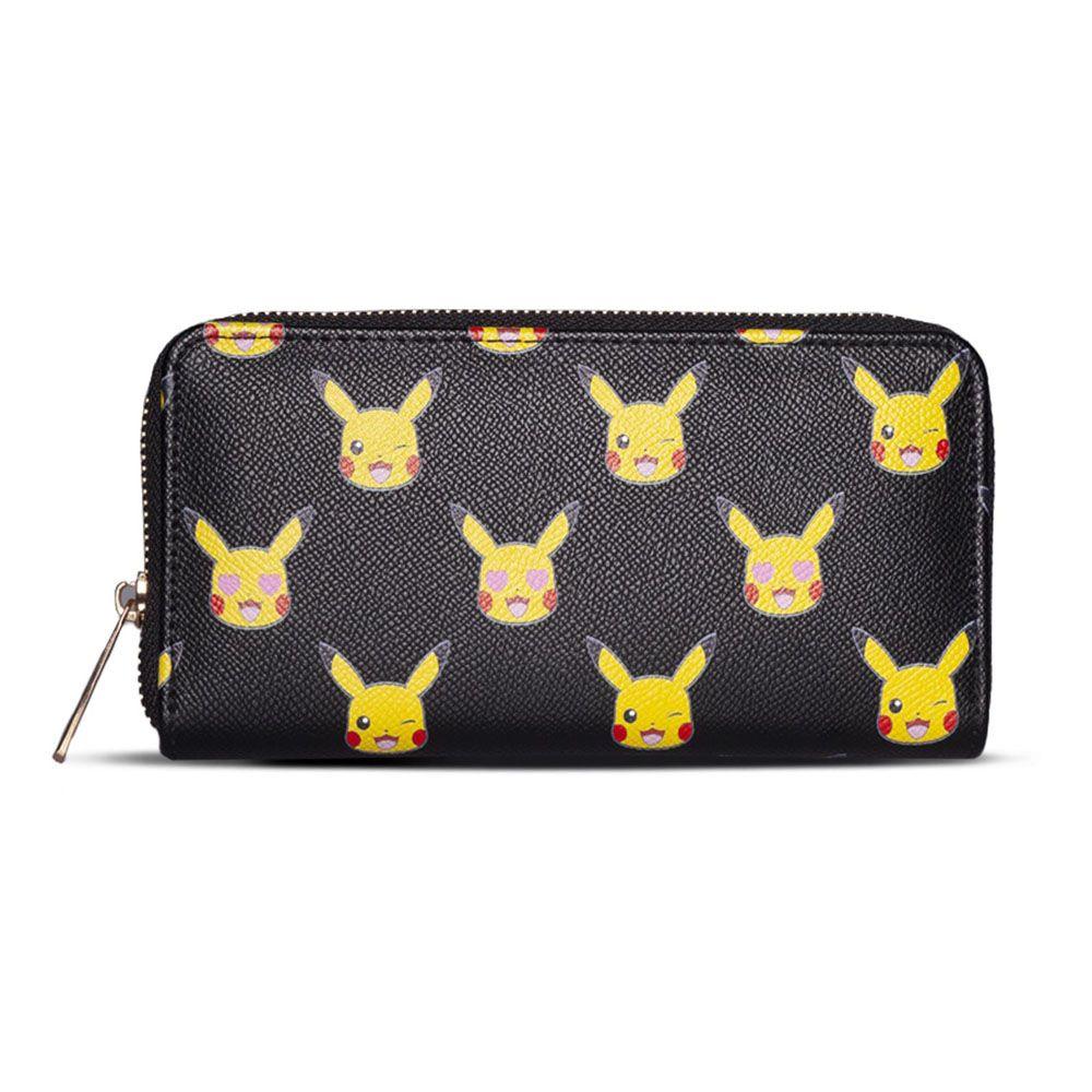 POKEMON Pikachu AOP Zip Around Wallet Female Black