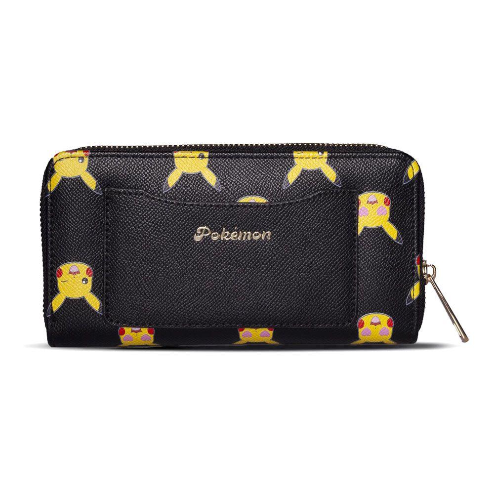 POKEMON Pikachu AOP Zip Around Wallet Female Black