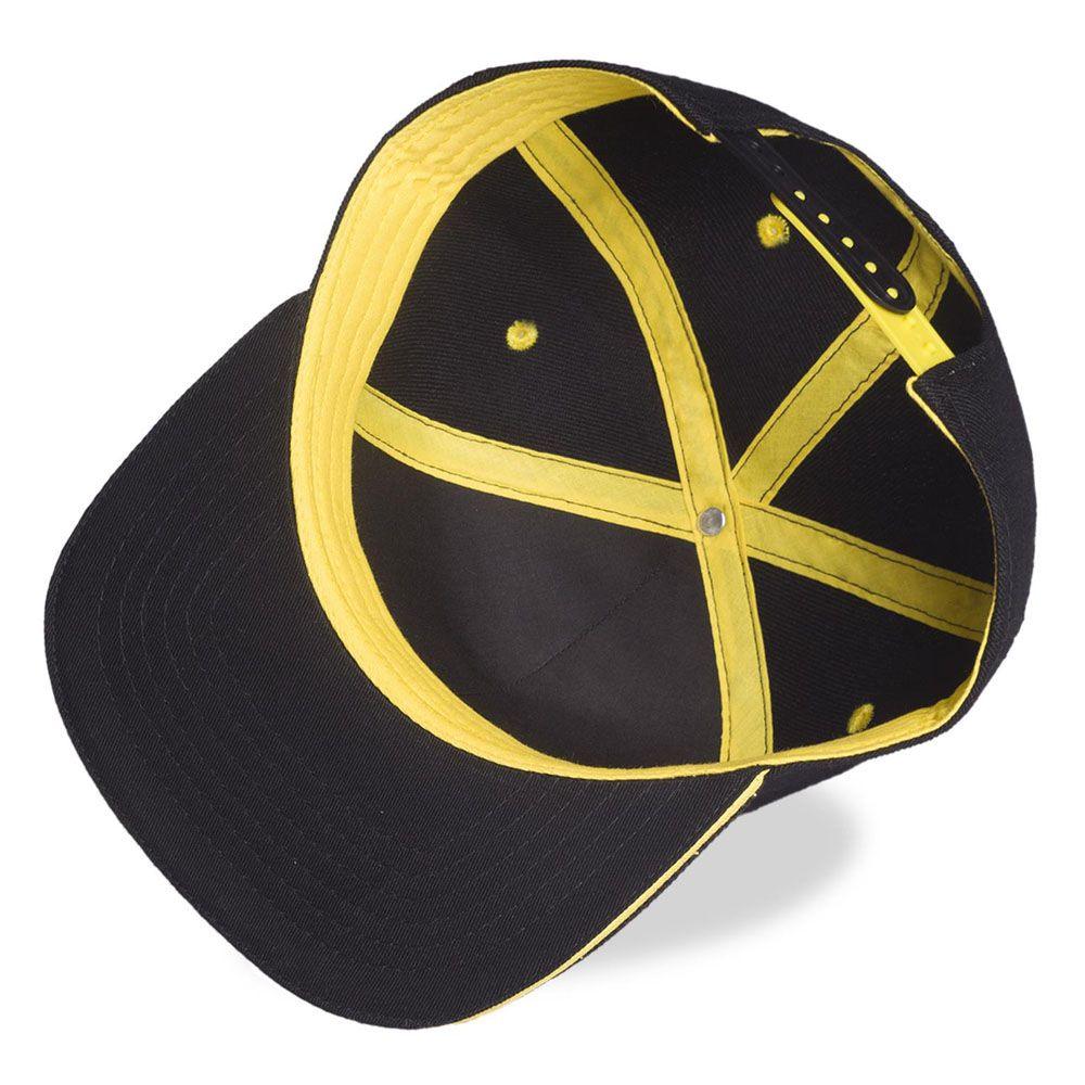 POKEMON Angry Pika Snapback Baseball Cap Black/Yellow