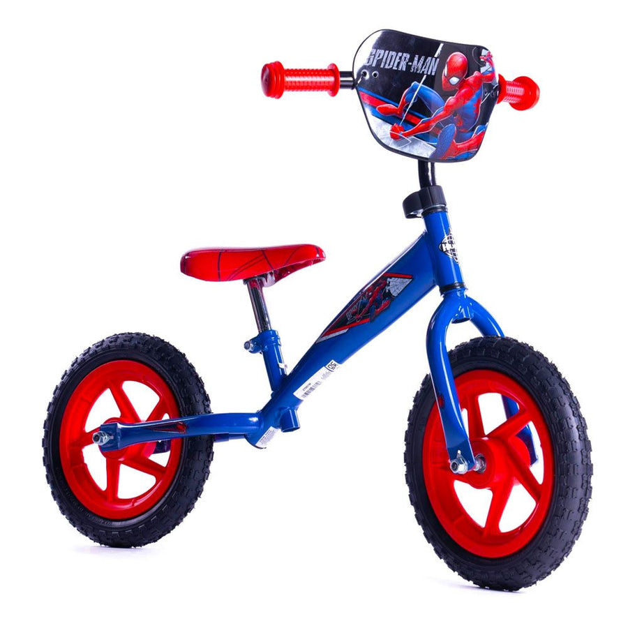 HUFFY Marvel Comics Spider-Man 12-inch Children's Balance Bike, Blue/Red