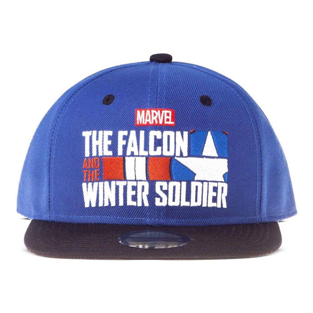 MARVEL COMICS The Falcon and the Winter Soldier Logo Snapback Baseball Cap Blue/Black