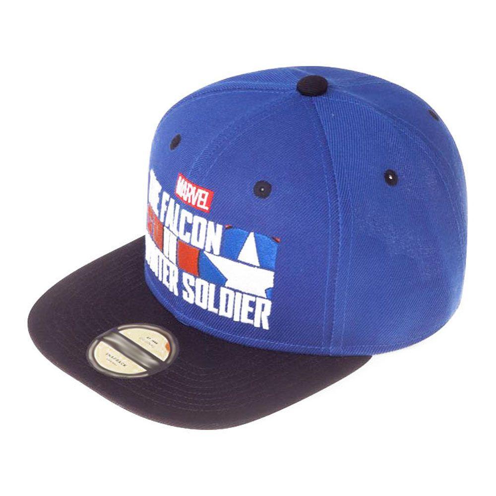 MARVEL COMICS The Falcon and the Winter Soldier Logo Snapback Baseball Cap Blue/Black