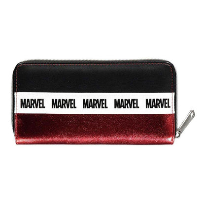 MARVEL COMICS Captain America Shield Logo Zip Around Wallet Red