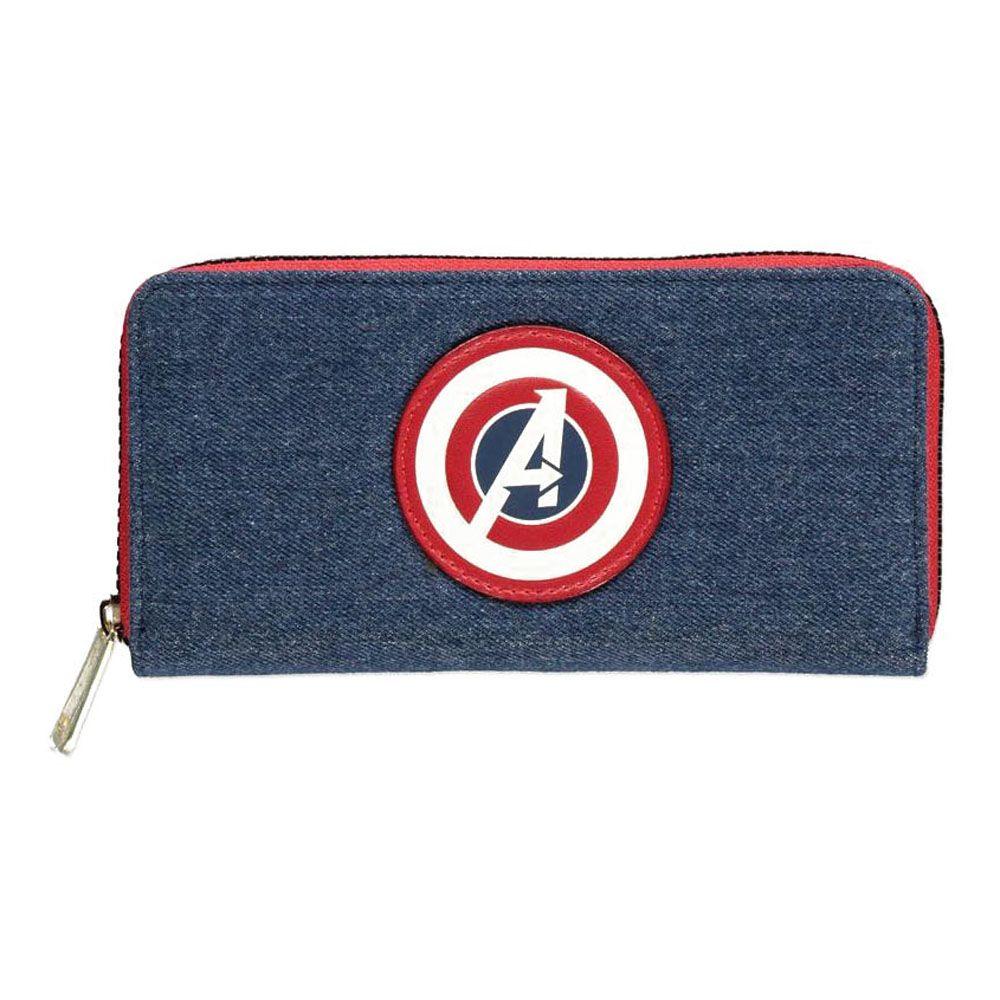 MARVEL COMICS The Avengers Logo Zip Around Wallet Blue/Red