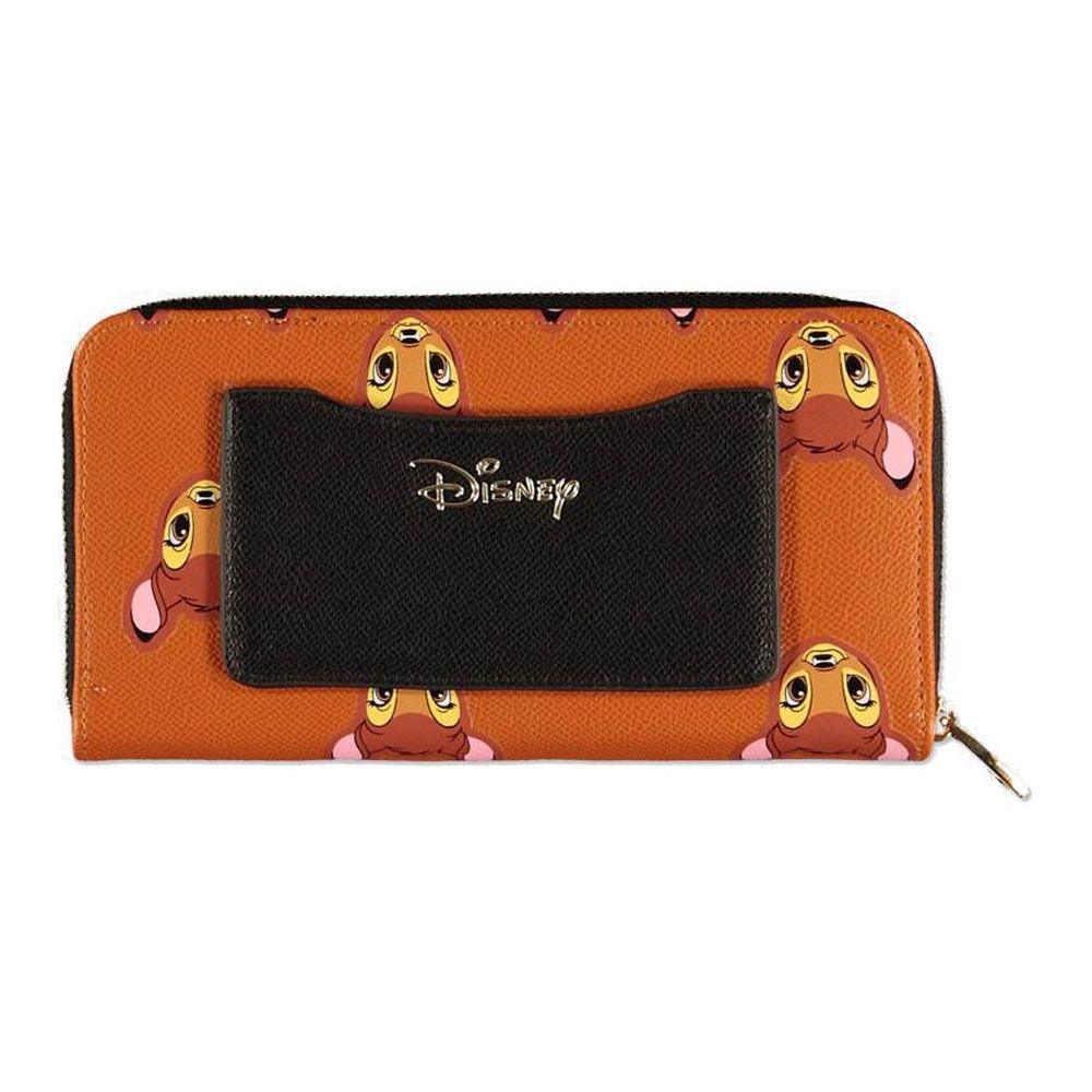 DISNEY Bambi Face All-over Print Zip Around Wallet Brown