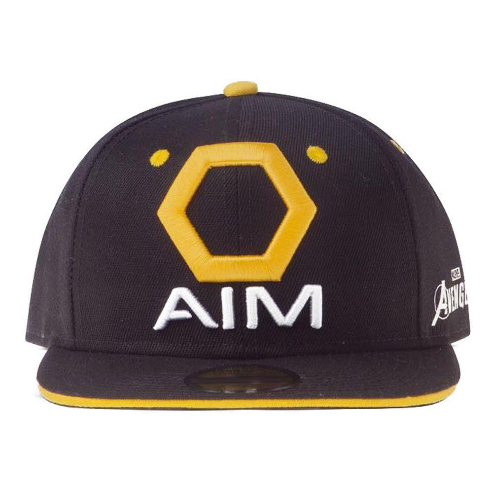 MARVEL COMICS The Avengers AIM Logo Snapback Baseball Cap Black/Yellow