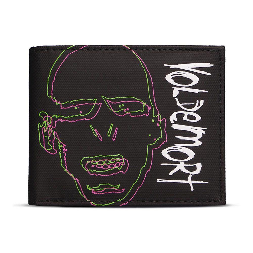 WIZARDING WORLD Harry Potter: Wizards Unite Neon Voldemort Bi-fold Wallet Black