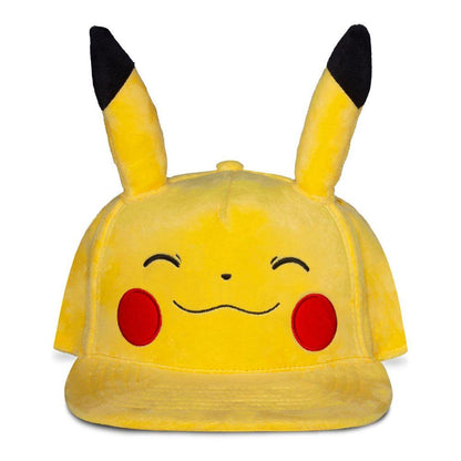 POKEMON Smiling Pikachu Novelty Adjustable Cap Yellow