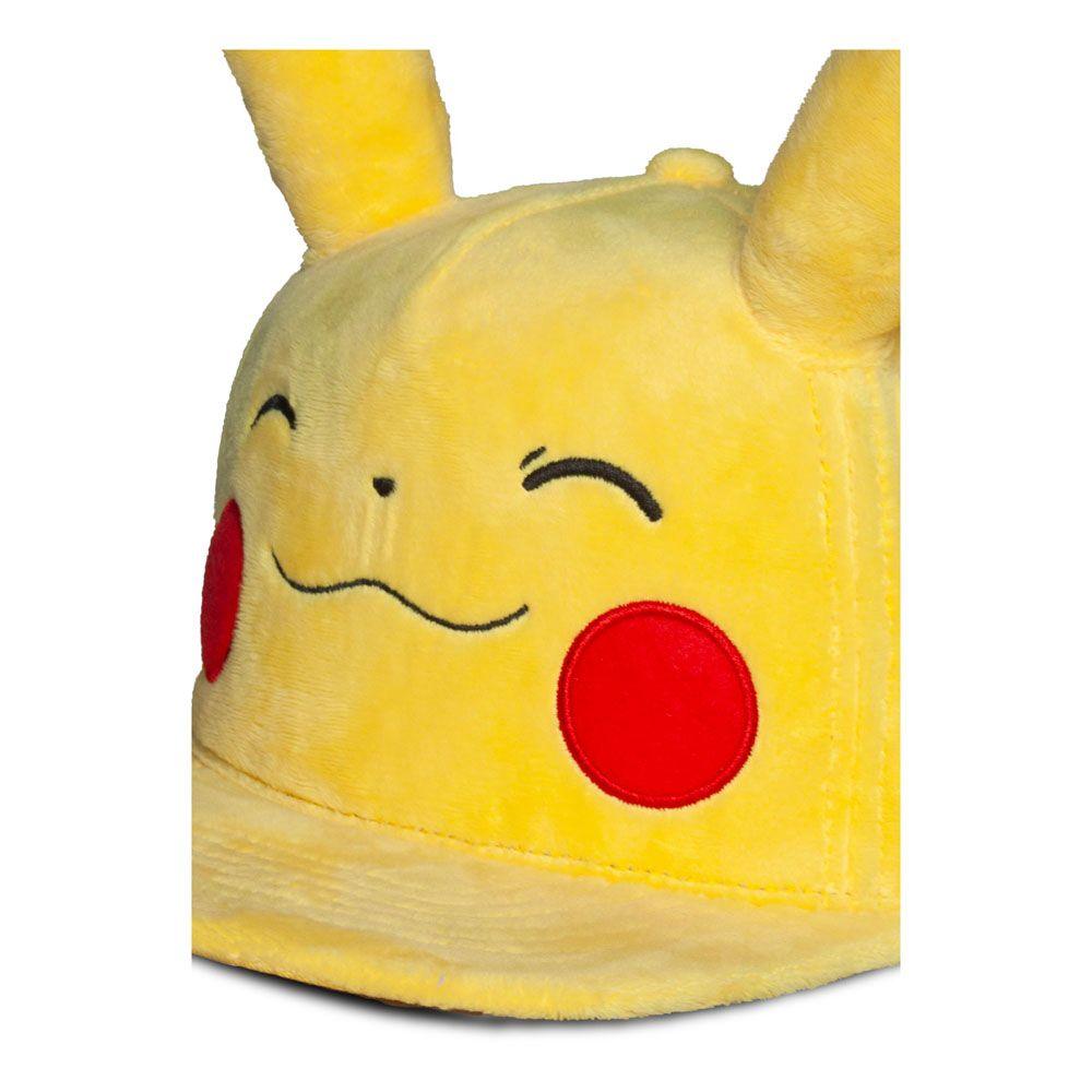 POKEMON Smiling Pikachu Novelty Adjustable Cap Yellow