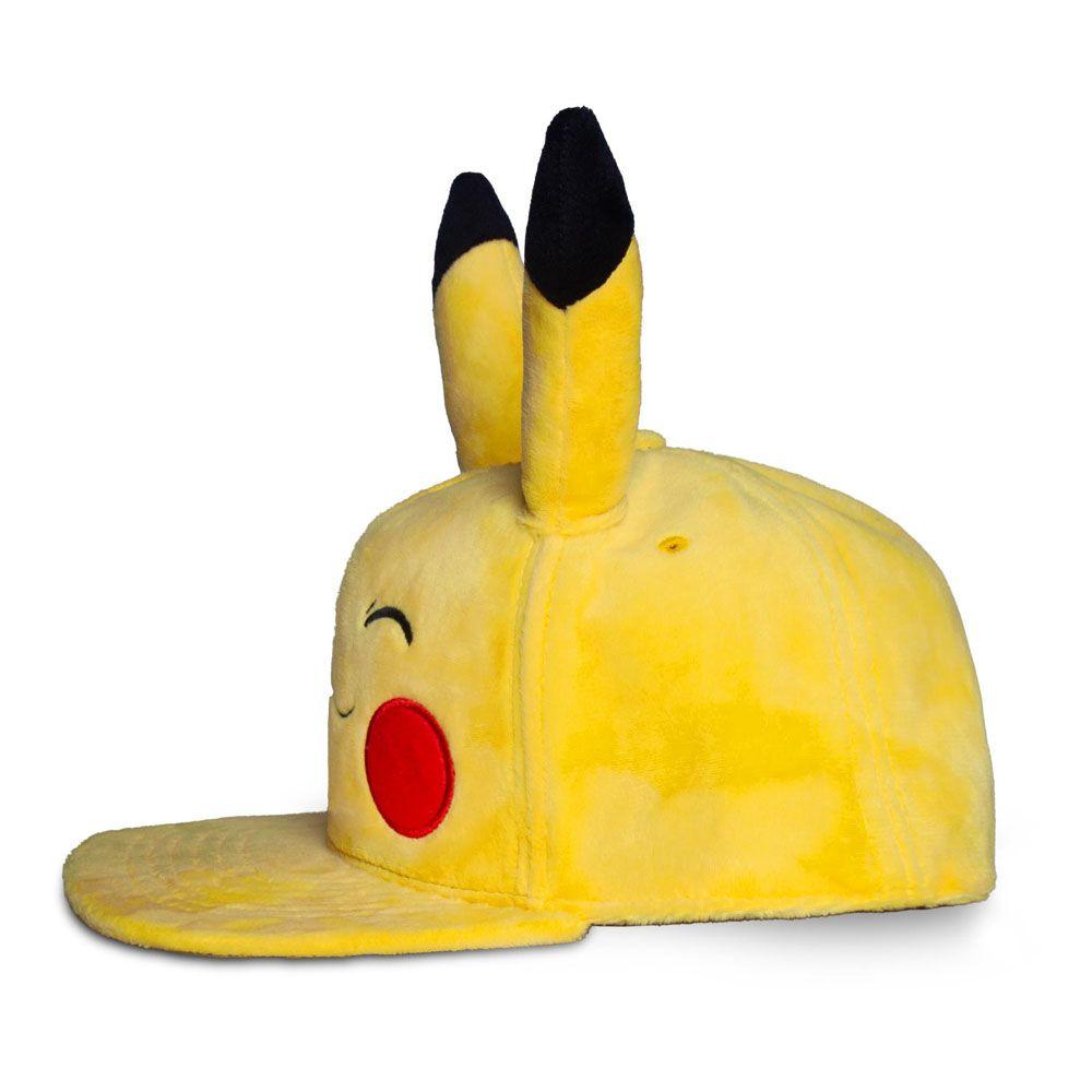 POKEMON Smiling Pikachu Novelty Adjustable Cap Yellow