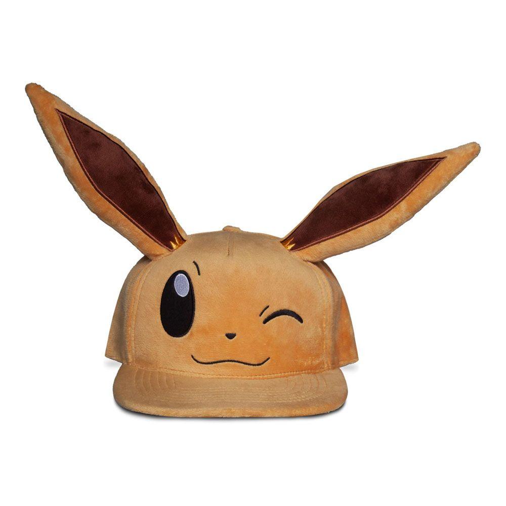 POKEMON Winking Eevee Novelty Adjustable Cap Red/Orange