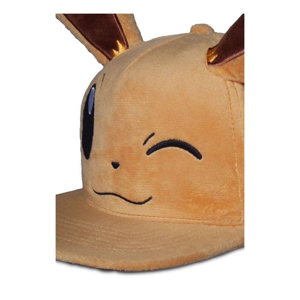 POKEMON Winking Eevee Novelty Adjustable Cap Red/Orange