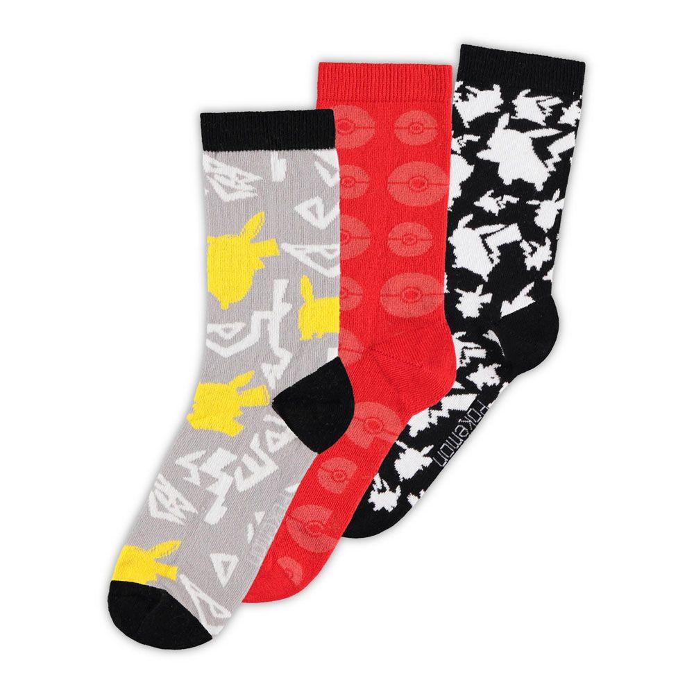 POKEMON Mixed All-over Pattern Crew Socks - 43/46