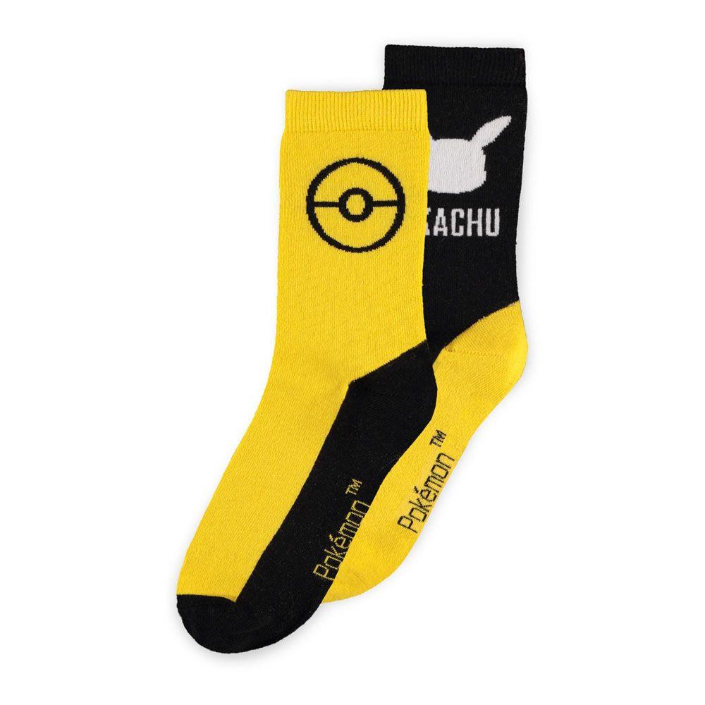 POKEMON Pikachu and Pokeball Crew Socks - 39/42