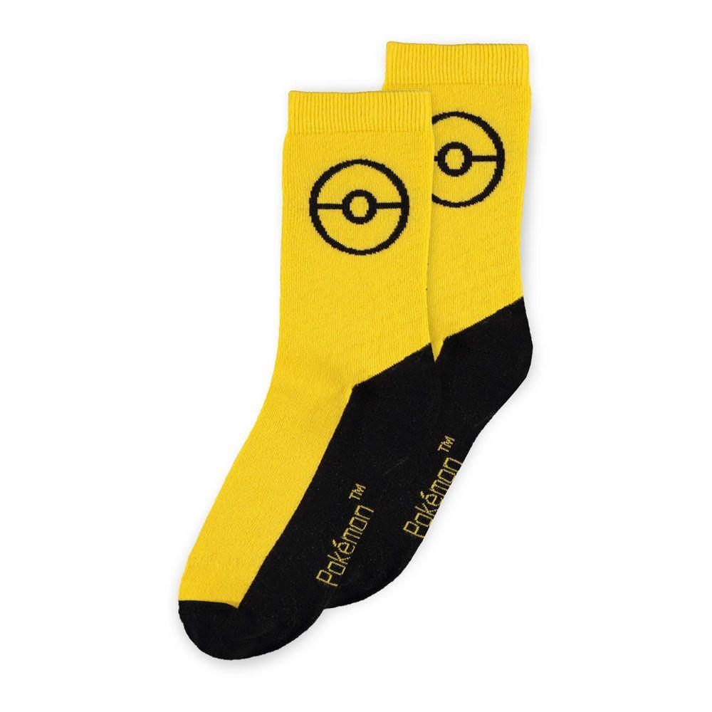 POKEMON Pikachu and Pokeball Crew Socks - 39/42