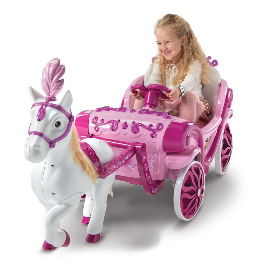 HUFFY Disney Princess Royal Horse and Carriage 6v Battery-Powered Electric Children's Ride-on