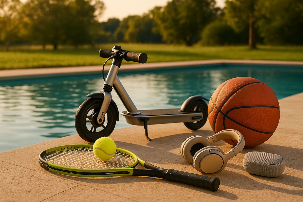 Sports & Electronics For Summer four panel campaign tile image